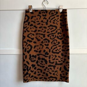 LuLaRoe Brown and Black Leopard Pencil Skirt